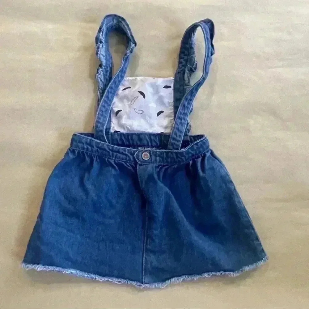 ZARA 18/24Mo Ruffled Overall Dress - Picture 3 of 4